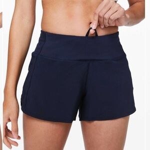 Lululemon speed up shorts 4” size 10 true navy